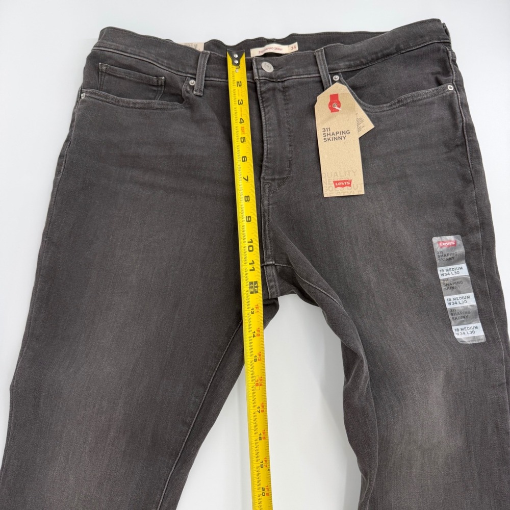 Levi's 311 Shaping Skinny Jeans Womens 18 Medium W34 L30 Black NWT Mid Rise - Picture 14 of 14